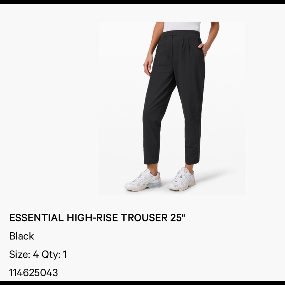 Lululemon Essential High Rise trouser size 4 NWT